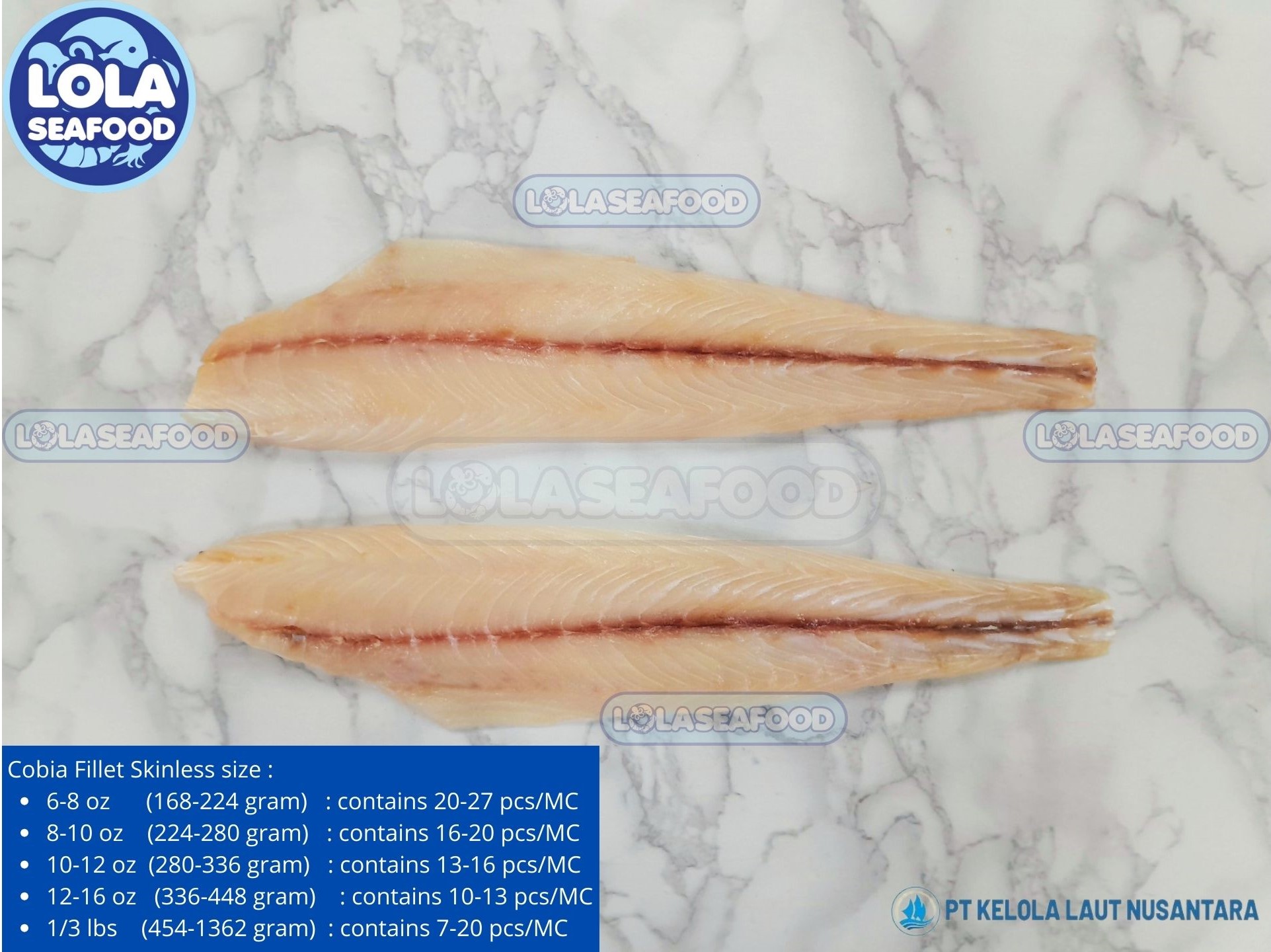 Cobia Fillet Skinless