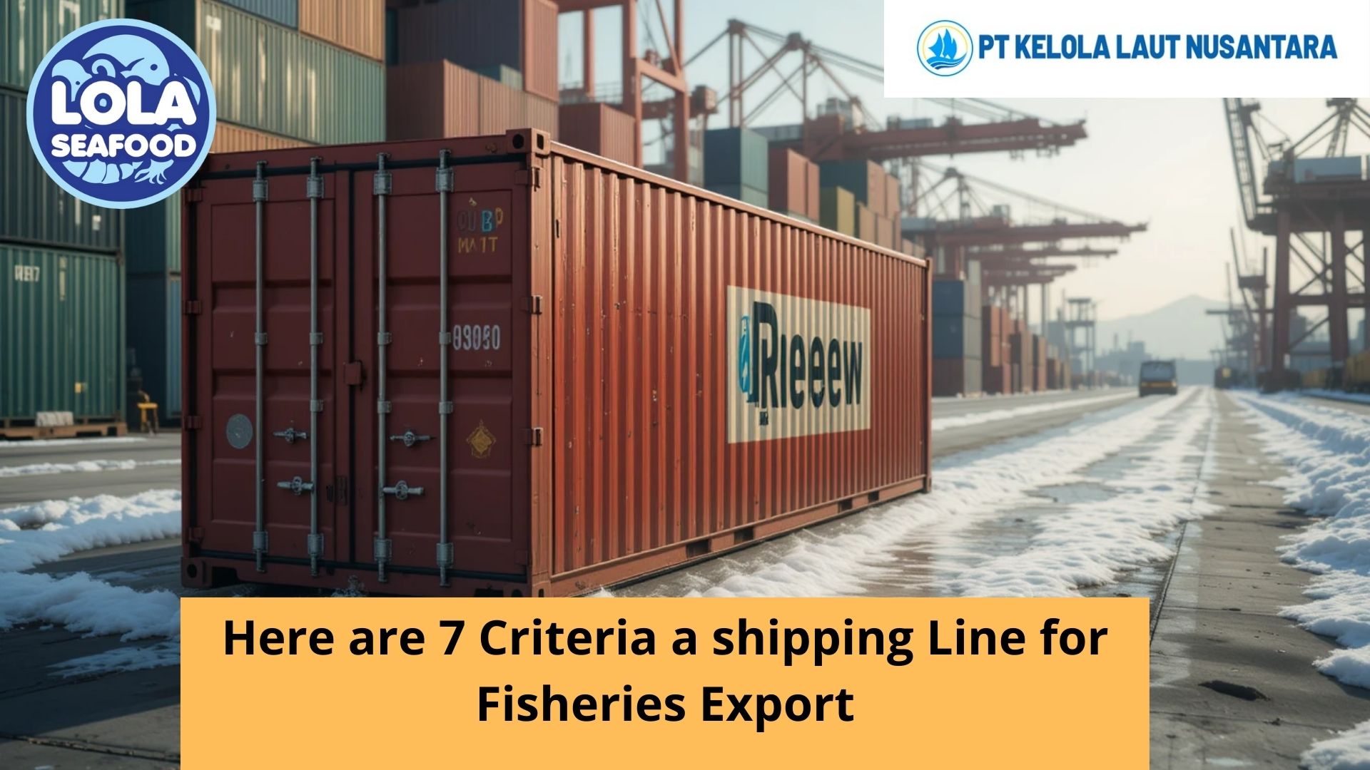 Here are 7 Criteria a shipping Line for Fisheries Export